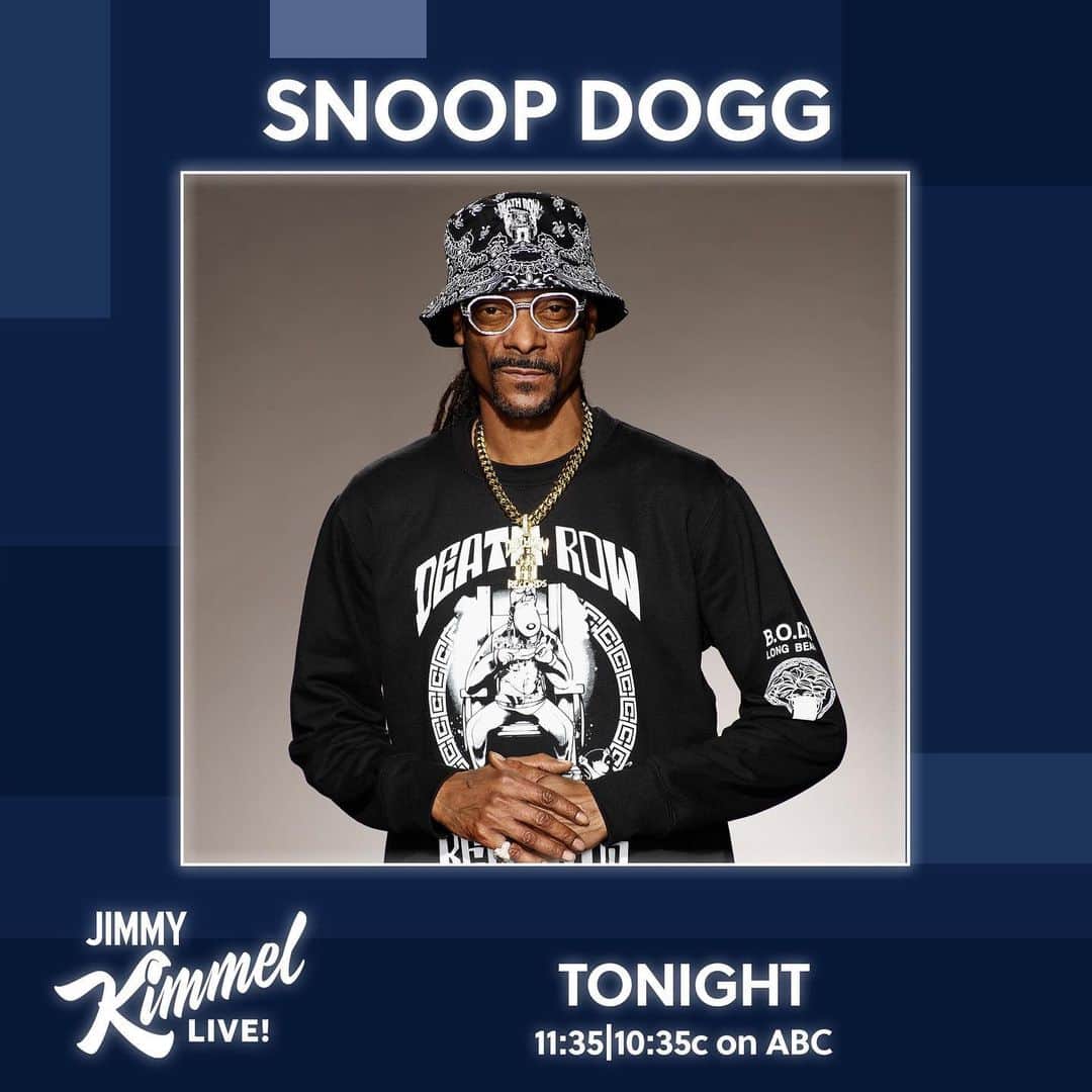 スヌープ・ドッグのインスタグラム：「Let’s go. Bacc at it tonite @jimmykimmellive」