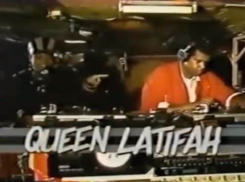 DJプレミアのインスタグラム：「So Classic! 1989. R.I.P. 45 KING. Salute 🫡 @queenlatifah @fab5freddy」