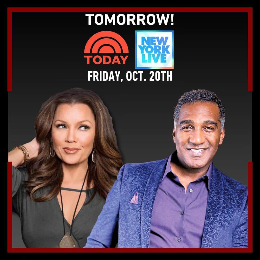 ヴァネッサ・ウィリアムスのインスタグラム：「Tune in tomorrow, 10/20, to see BTU founding members @VanessaWilliamsOfficial and @TheNormLewis in action!   They'll be on The Today Show (@todayshow) at 9:00 AM and later on WNBC's New York Live (@newyorklivetv) at 11:30 AM, chatting about BTU and our upcoming gala sponsored by @business_for_good_ & @shubertorg.  [For gala tixs hit the #linkinbio]⠀⠀⠀⠀⠀⠀⠀⠀⠀ ⠀⠀⠀⠀⠀⠀⠀⠀⠀ #btu #blacktheatreunited #foundingmembers #vanessawilliamsofficial #normlewis #broadway #todayshow #nbc #wnbcnewyorklive」