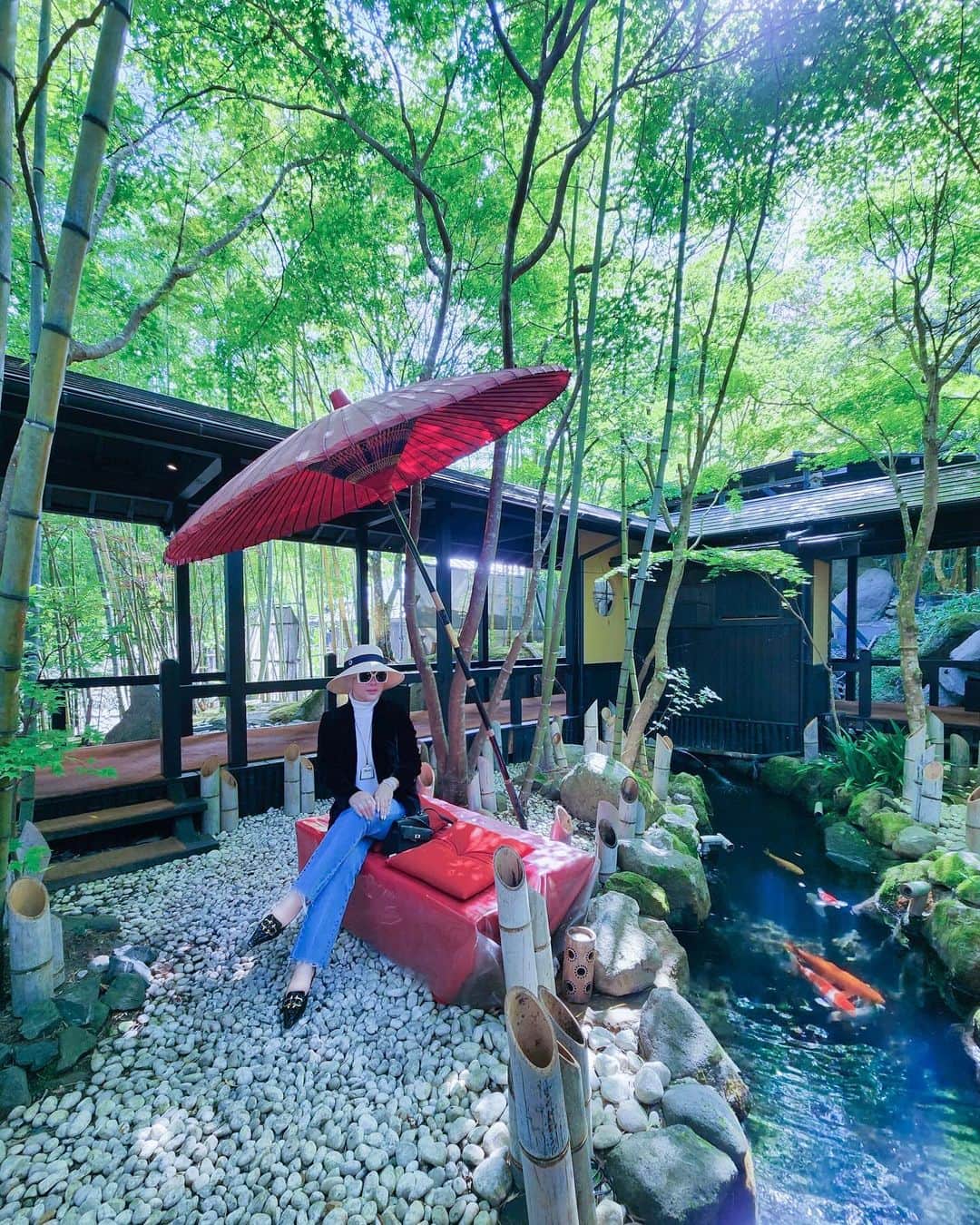 Syahriniのインスタグラム：「•  ~ Surrounded By The Bamboos ~  ______________________ ~𝓢𝓨𝓡~ ____________________  #PrincesSyahrini #Kumamoto_Japan #October2023」