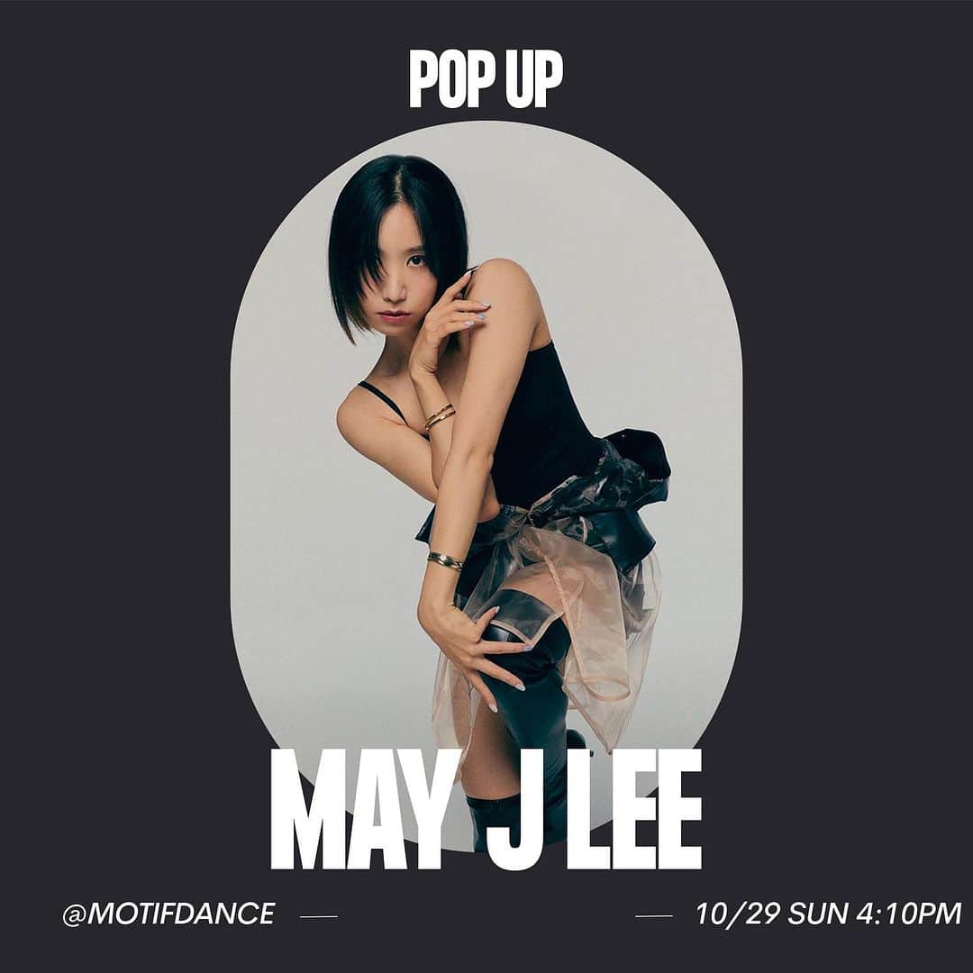 May J Leeのインスタグラム：「제 마지막 수업이 될 예정입니다🙏🏼  10월 29일 일요일 4시 10분 @motifdance 에서 만나요!   October 29th, Sunday, 4:10pm will be my last dance class! See you at @motifdance!」