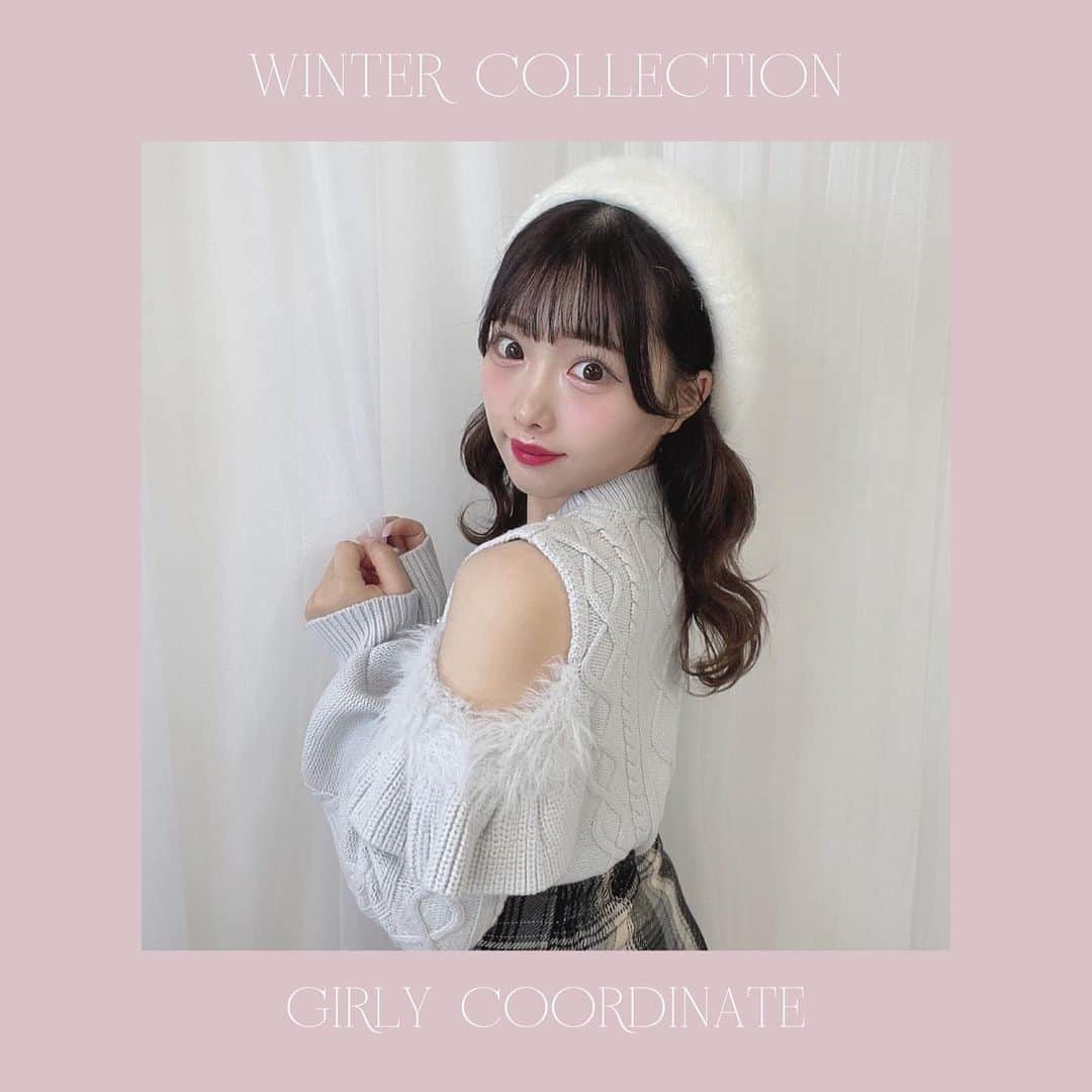 evelynのインスタグラム：「winter collection staff coordinate♡ ㅤㅤㅤㅤㅤㅤㅤㅤㅤㅤㅤㅤㅤ #ショルダーカットニット ¥6,900 【OW/PI/IGY/BK】 ㅤㅤㅤㅤㅤㅤㅤㅤㅤㅤㅤㅤㅤ #evelyn #エブリン」