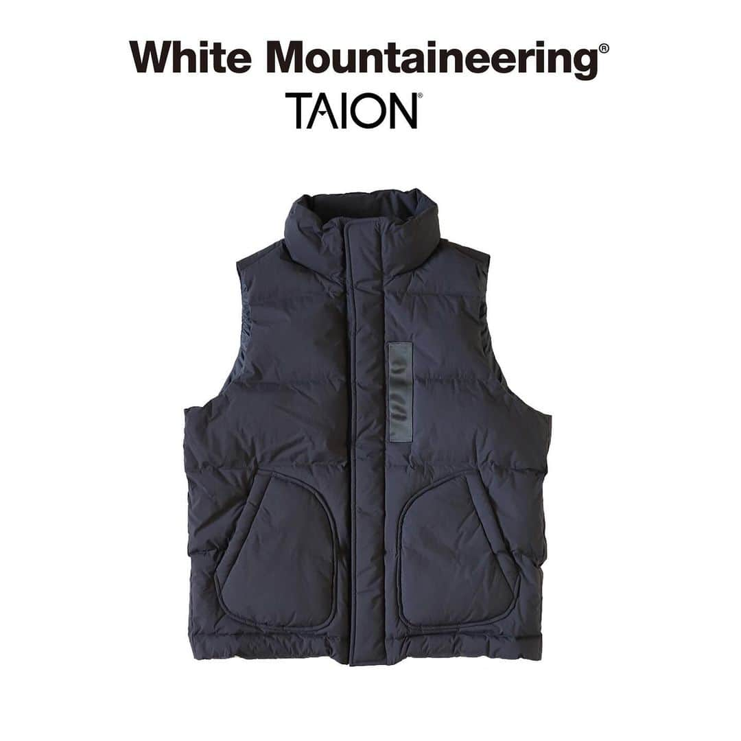 ホワイトマウンテニアリングさんのインスタグラム写真 - (ホワイトマウンテニアリングInstagram)「_ White Mountaineering®︎ 23AW Collection  Collaborated with @taion0802  Flag Shop Limited Color CHARCOAL  Released on TODAY!  #whitemountaineering #taion #down #downjacket  #downvest」10月20日 11時00分 - whitemountaineering_official