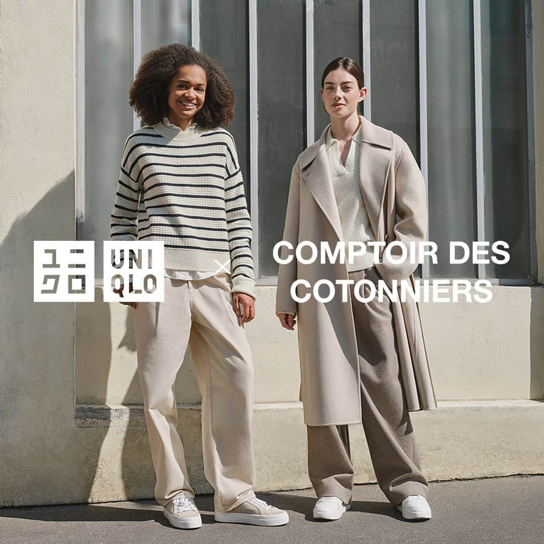 ユニクロのインスタグラム：「UNIQLO and COMPTOIR DES COTONNIERS unveil the 2023 Fall/Winter capsule collection, which brims with a modern and feminine allure. Revel in soft natural fabrics featuring sophisticated hues, paired with the everyday comfort of LifeWear.   @COMPTOIRDESCOTONNIERS #COMPTOIRDESCOTONNIERS #UNIQLO #LifeWear   *The launch date and availability differ among regions.」