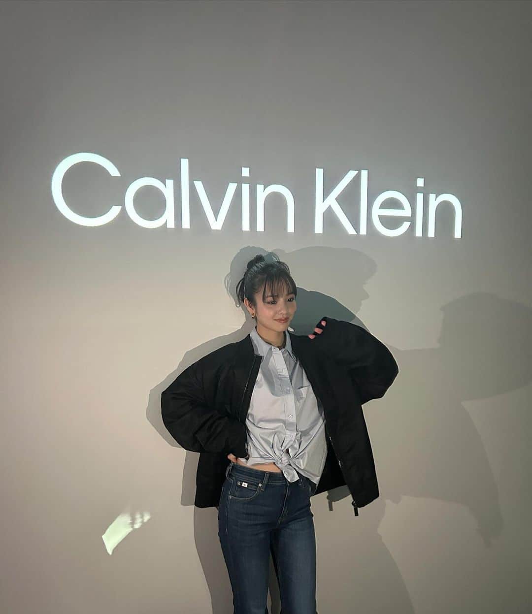 横田真悠のインスタグラム：「🩶 @calvinklein #CalvinKlein #PR」