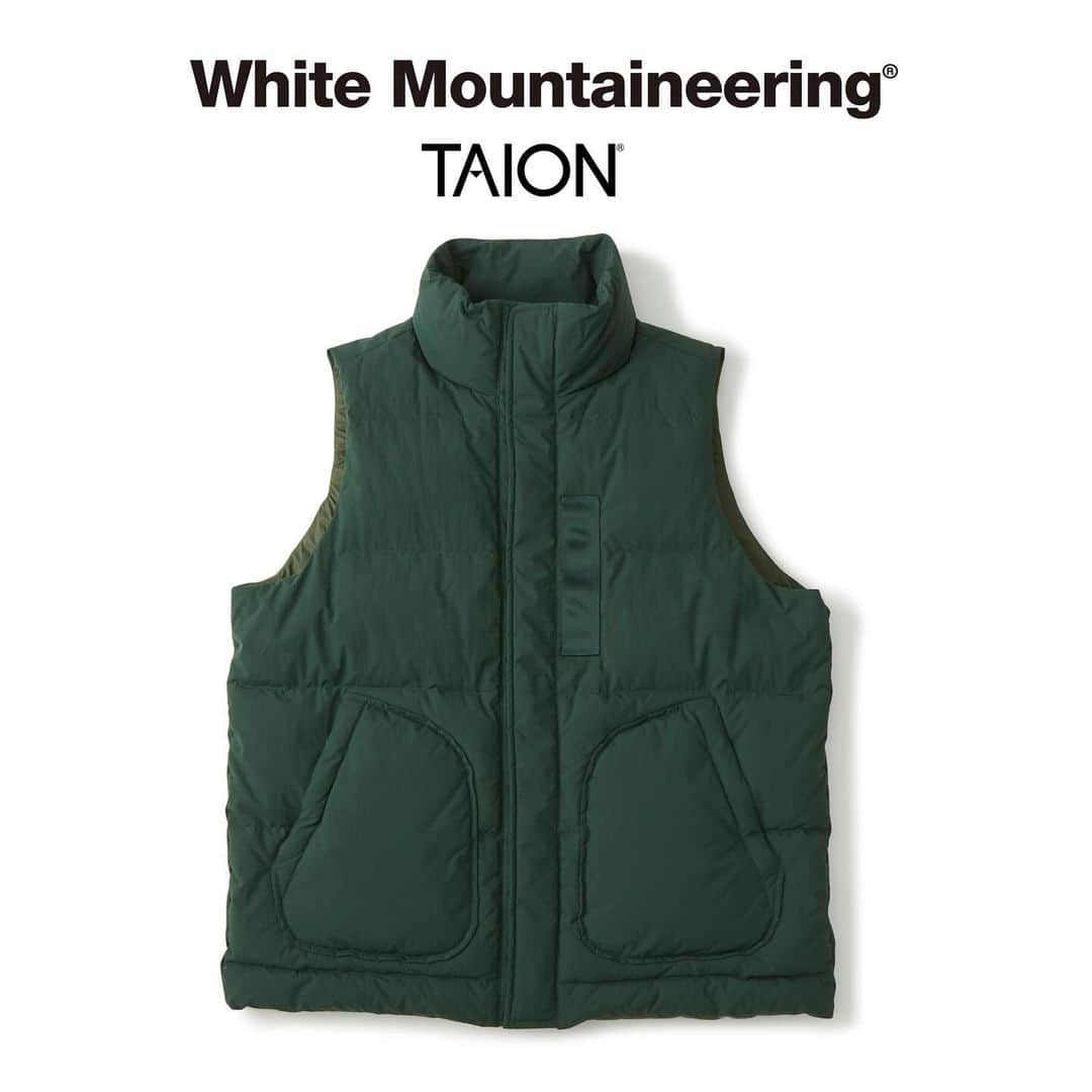 ホワイトマウンテニアリングのインスタグラム：「_ White Mountaineering®︎ 23AW Collection  Collaborated with @taion0802   WM2373202 WM×TAION DOWN VEST  #whitemountaineering  #taion #downvest」