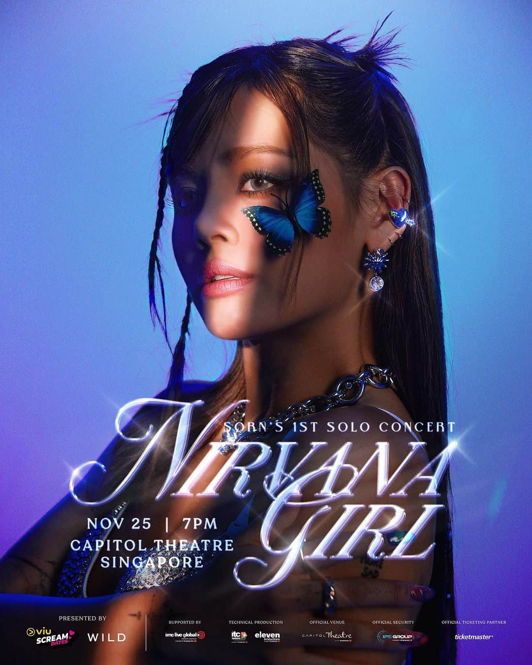 ソンのインスタグラム：「The day I've been waiting 27 years for... my first ever SOLO CONCERT!!! 🥹🥹🥹  Singapore, I hope you can make time to come watch my show. And for those who are overseas, if you're able to please come 💙  I promise you'll have an amazing and fun time! I'll be taking you guys down memory lane, and the show will be full of surprises 👀   Pre-sales are from 24 Oct, 10am to 25 Oct, 11.59pm, and general sales start 26 Oct 10am. Full details are on @viusg and Ticketmaster!」