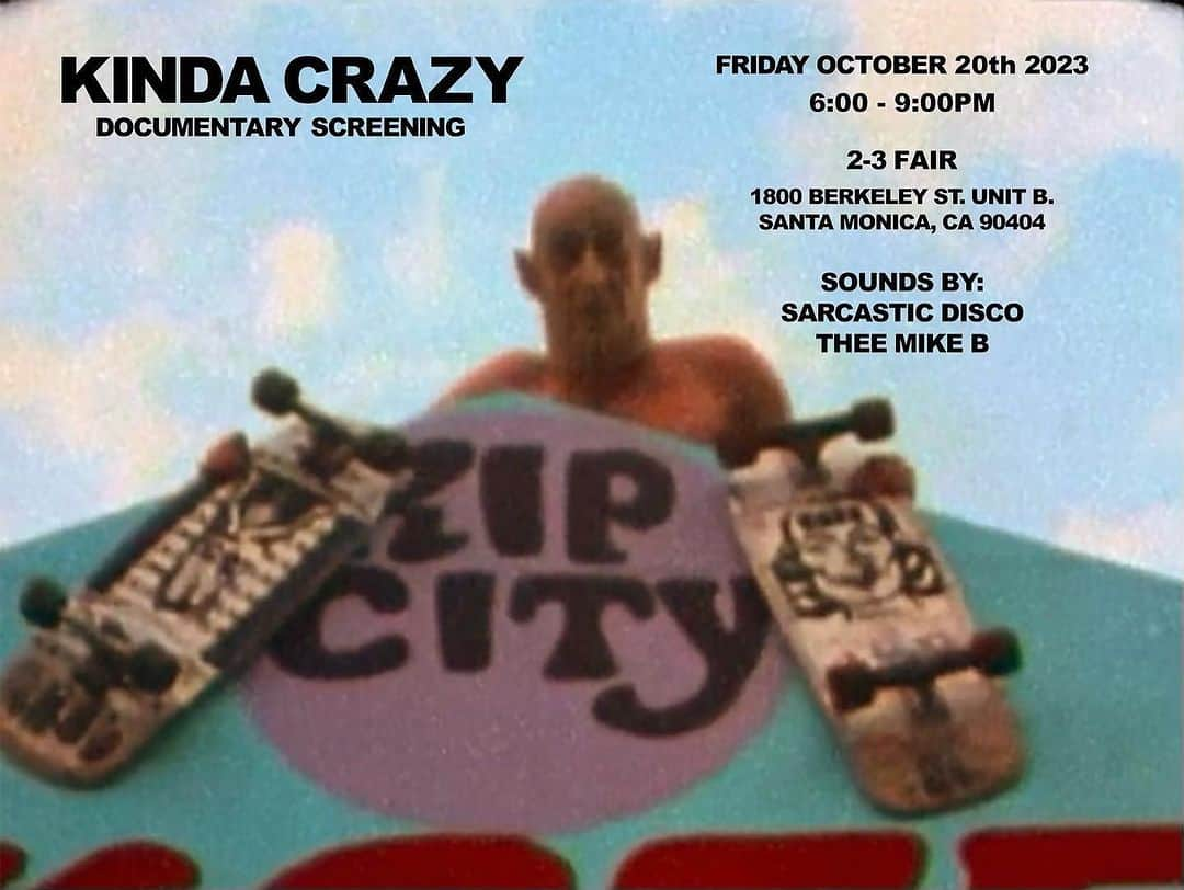 サキャスティックのインスタグラム：「@ripcity1978 documentary  “Kinda Crazy"  at @2to3fair  🔊🔊🔊 Sounds by @theemikebdj & me! 🍻🍻🍻 Drinks by @santamonicabrewworks and @drinktolago with and after party at @barelchucho」