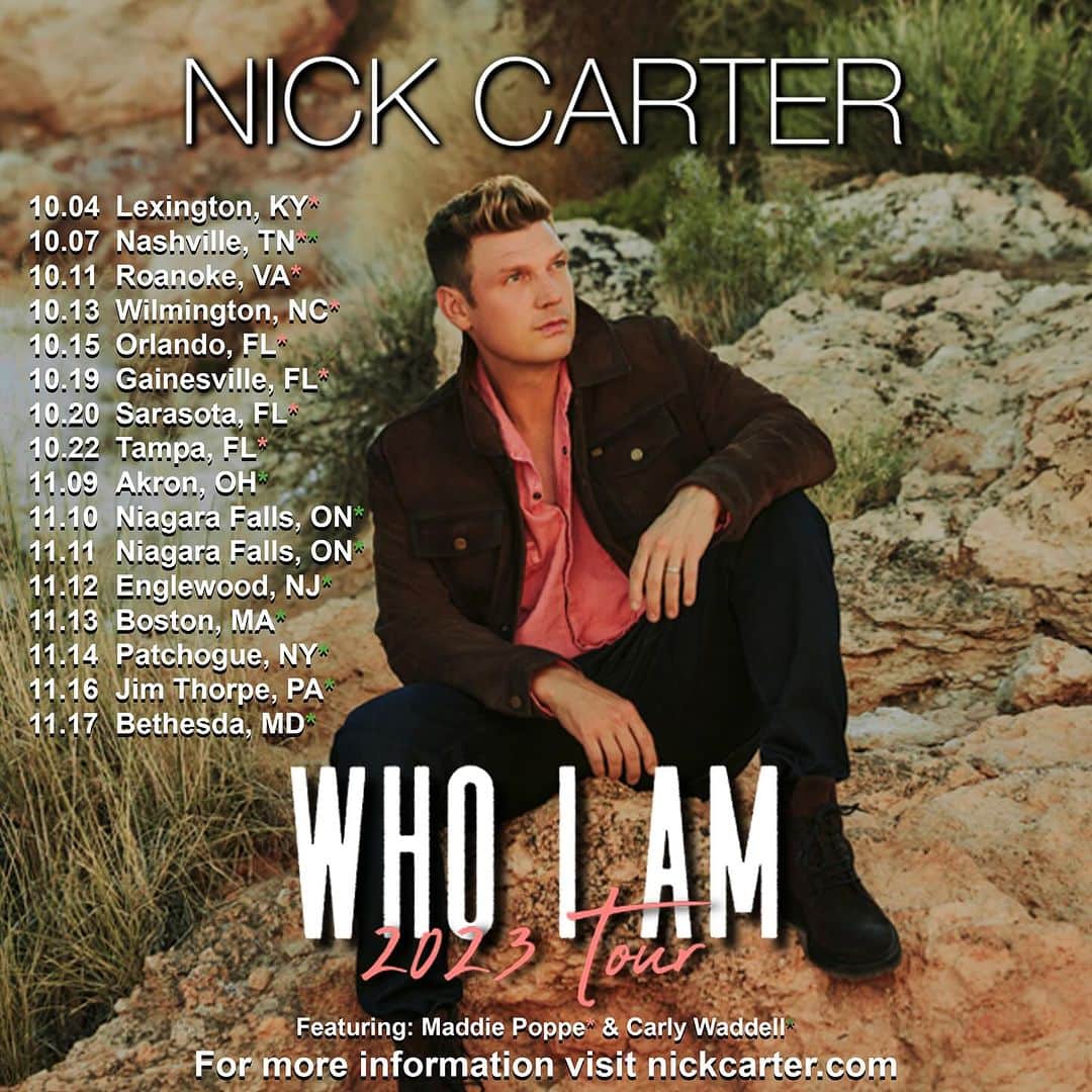 ニック・カーターさんのインスタグラム写真 - (ニック・カーターInstagram)「Tickets and VIP for Bethesda, MD @bethesdatheater are on sale now! Get all the info at nickcarter.com/events #WhoIAmTour」10月20日 23時03分 - nickcarter