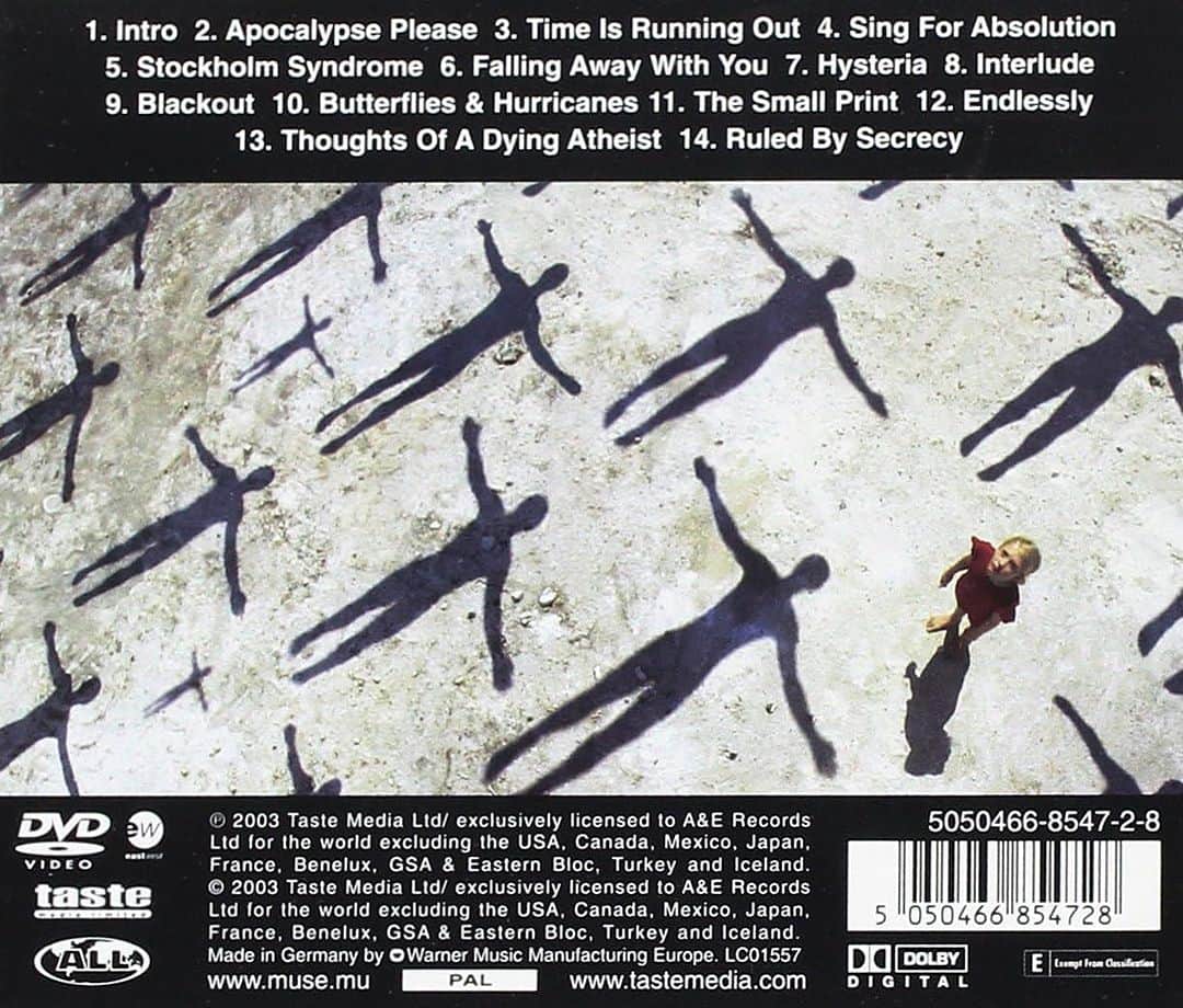 MUSEのインスタグラム：「Absolution Track Seven - Interlude On early copies of the original Absolution CD, Interlude and Hysteria swapped places in the tracklisting... anyone own a copy?   Muse Absolution XX Anniversary boxset out November 17th. Pre-order at the link in bio.」