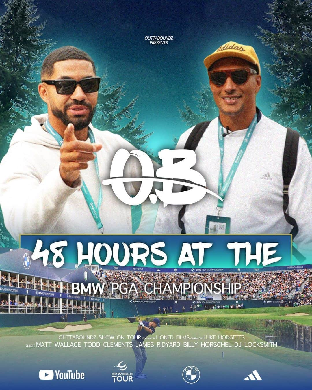 ジェイ・ボスロイドのインスタグラム：「Join us as we present to you our short film from the @bmwpga championship tomorrow at 7pm!  We had some great fun giving you an insight into this brilliant event🙌🏽  Hit the link in our bio and turn notifications on!  @dpworldtour  @bmw_golfsport  @wentworth_club  #golf #dpworldtour #bmwpga #pgatour #wentworth #outtaboundzshow」