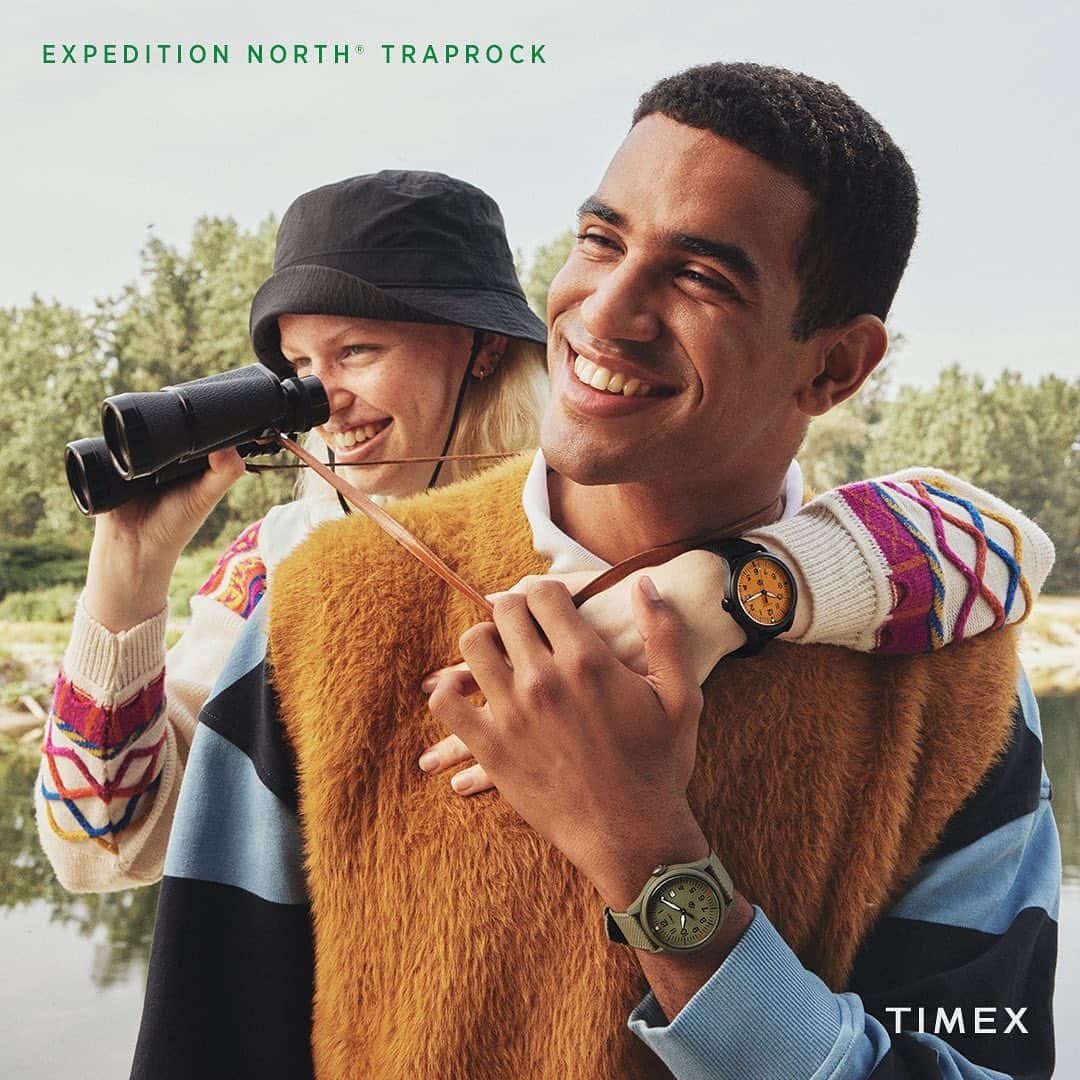 タイメックスのインスタグラム：「Blazing a trail to a healthier planet. 🌏  Shop the Expedition North Traprock at timex.com.  #timex #sustainabilitymatters #watchfam #ecofriendly #protectourplanet」