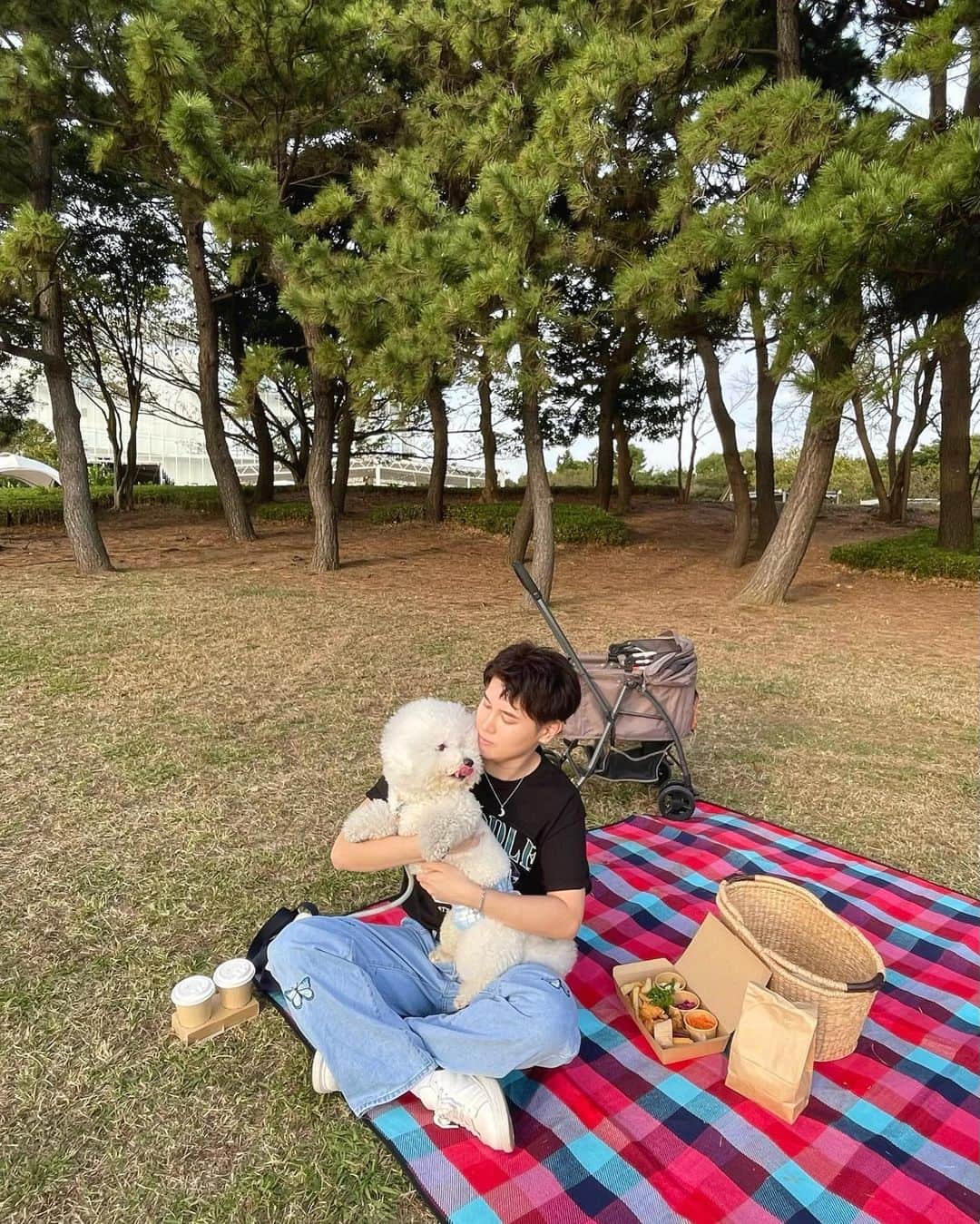 池添俊亮さんのインスタグラム写真 - (池添俊亮Instagram)「ピクニック🧺withとろろ🐾  #ピクニック #葛西臨海公園 #とろろ #ビションフリーゼ」10月20日 23時44分 - zoe_boy_0427