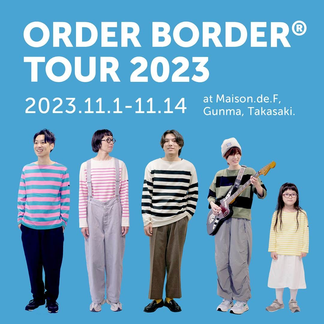 G.F.G.S.のインスタグラム：「ORDER BORDER TOUR 2023  11/1(wed)-11/14(tue)の期間、 群馬の高崎高島屋4F・メゾンドエフ(@maison_de_f )さんにて、 ORDER BORDER受注会を開催していただきます。  国内外のファクトリーブランドやロングセラーのデザイン雑貨を紹介するメゾンドエフさんでは、 人気2023AW新色をはじめとしたレギュラーモデル 受注会限定モデル「Naval Relax」 秋冬らしい風合いを楽しめる「Classic」モデル など、これからの時期にぴったりの各種サンプルをご用意しました。 お好みのモデルで自分らしいボーダーづくりをお楽しみください。  カラープレビューはONLINEにて↓↓↓ https://www.gfgs.net/shop/  プロフィール(@gfgs )にもリンクがございます。  ―――――――――――  Maison.de.F  〒370-8565 群馬県高崎市旭町45  tel:027-327-1111 営業時間　10:00-19:00  ※会期中の営業時間や休業日等  詳細は公式HPやSNS等でご確認ください。  ―――――――――――  #gfgs #orderborder #群馬県 #高崎 #高崎高島屋 #takashimaya #手仕事 #丁寧な暮らし #衣食住 #セレクトショップ #ファッション #オーダー会 #ワードローブ #カスタム #セミオーダー #秋服  #冬服 #買い物 #選ぶ #着心地 #お出かけ #カジュアル #シンプル #カットソー #デイリーウェア #ボーダー #しましま #ボーダートップス」