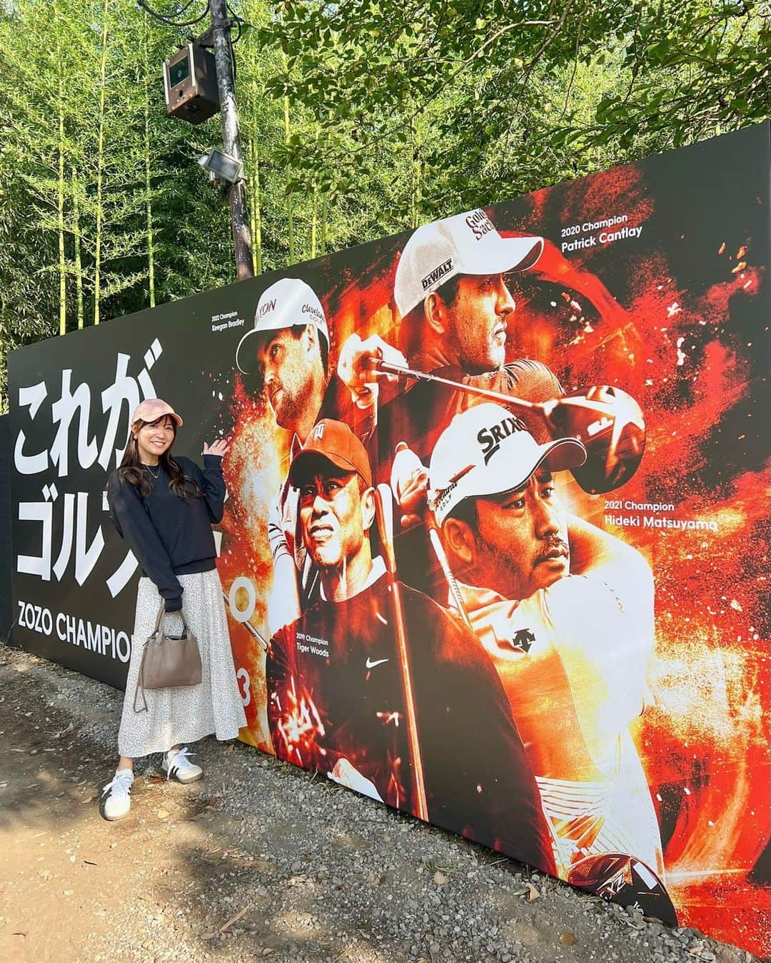 高沢奈苗のインスタグラム：「.  やって来ました！！ 『ZOZO CHAMPIONSHIP』 今年も楽しみにしてたーっ😍❤️‍🔥⛳️  初日の昨日はお天気にも恵まれて、最高の観戦日和☀️🚶‍♂️  毎年観に行ってるんだけど、PGAツアー選手の厚き戦いを目の前で観られるのは感動🥹✨ 飛距離がエグい〜！🏌️‍♂️  今年は誰が優勝するのかな？🏆 楽しみだな😍😍😍✨  明日もまた現地で観るぞーっ✊😎  .  .  #zozochampionship2023 #zozochamp #pgatour #golf #golflife #adidasgolf #adidastokyo #neweragolf #adicross #ずっとゴルフ #アディダスゴルフ #ニューエラゴルフ #アディクロス #ゾゾチャンピオンシップ2023 #ゴルフ女子 #ゴルフ観戦 #習志野カントリークラブ #PR」