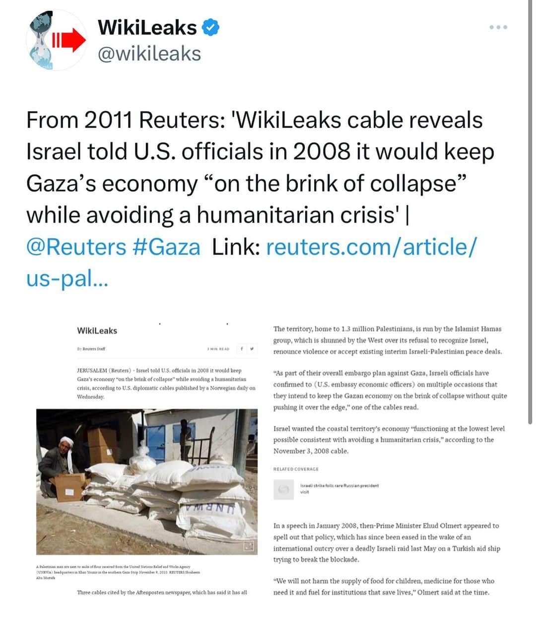 WikiLeaksのインスタグラム：「@reuters」