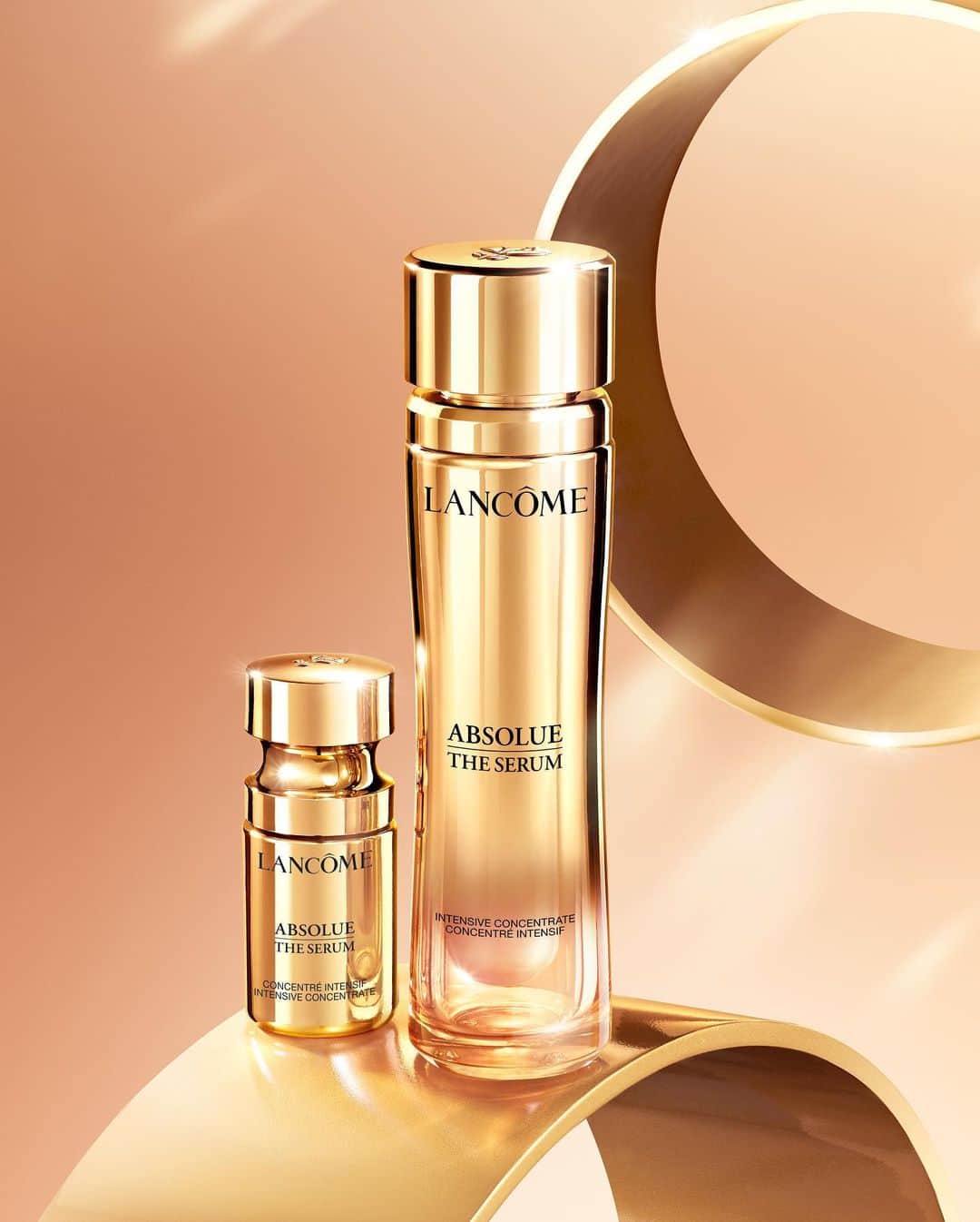 のインスタグラム：「The secret for Perpetual Youth, Absolue The Serum is the most concentrated Absolue treatment in a drop. A dense, iridescent concentrate that quickly absorbs for a lightweight yet luxurious experience.  #Lancome #LancomeAbsolue #Serum #Skincare」