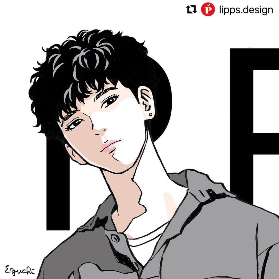 江口寿史のインスタグラム：「#Repost @lipps.design with @use.repost ・・・ 漫画家の江口寿史氏が、リップスをイメージしたオリジナルのイラストを書き下ろしてくれました！ 今後の展開にご期待ください！ . . @lipps.design #江口寿史 #LIPPS #リップス #illustration #artwork #comicart」