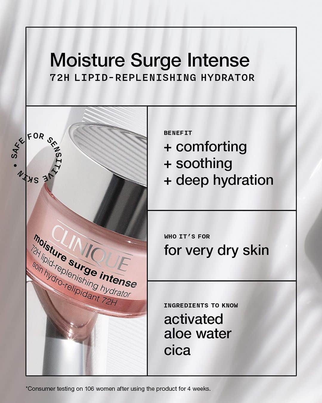 クリニークのインスタグラム：「Hopefully, it’s not too cold for you yet. But since winter’s right around the corner, an ✨intense✨ surge of hydration could come in handy—especially if you have very dry skin to begin with.   #Clinique #MoistureSurge #Skincare #WinterSkin #DrySkin」