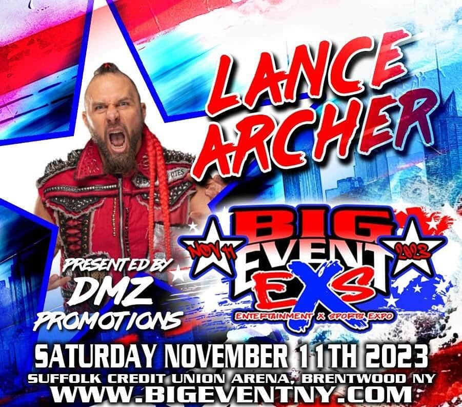 ランス・アーチャーのインスタグラム：「I’ll be at THE BIG EVENT on November 11th in NYC!  Come get a KILLER pic and autograph!  @bigeventny」