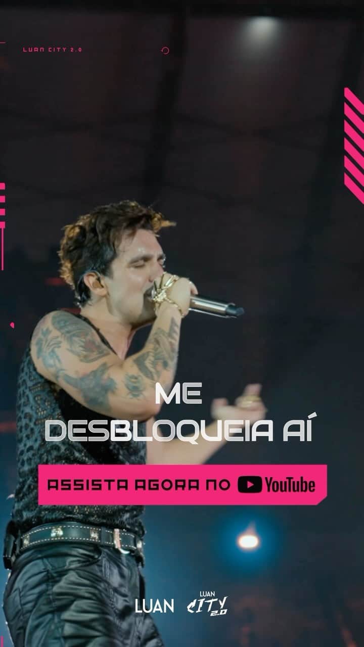 ルアン・サンタナのインスタグラム：「o vídeo oficial de ME DESBLOQUEIA AÍ, já está disponível no @youtubebrasil!! 📱」
