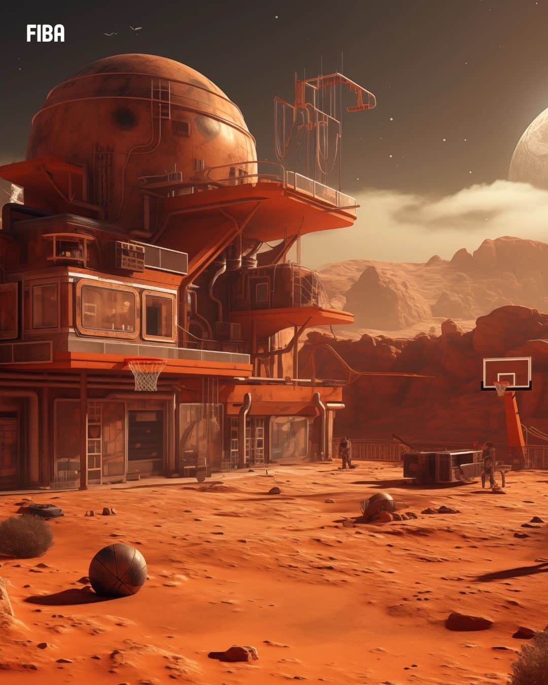 FIBAのインスタグラム：「How long until we ball on Mars? 🟠 🏀」