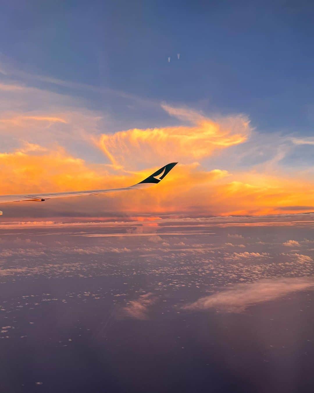 のインスタグラム：「Wings under the sky and over all possibilities ✈️. Are you ready to see what’s over the horizon 🌏?  #cathaypacific #MoveBeyond  翱翔天際，一切可能即將實現眼前 ✈️。你準備好迎接地平線外的風光嗎 🌏？  #國泰航空 #志在飛躍  📸 @tiff______a.n.y.c」
