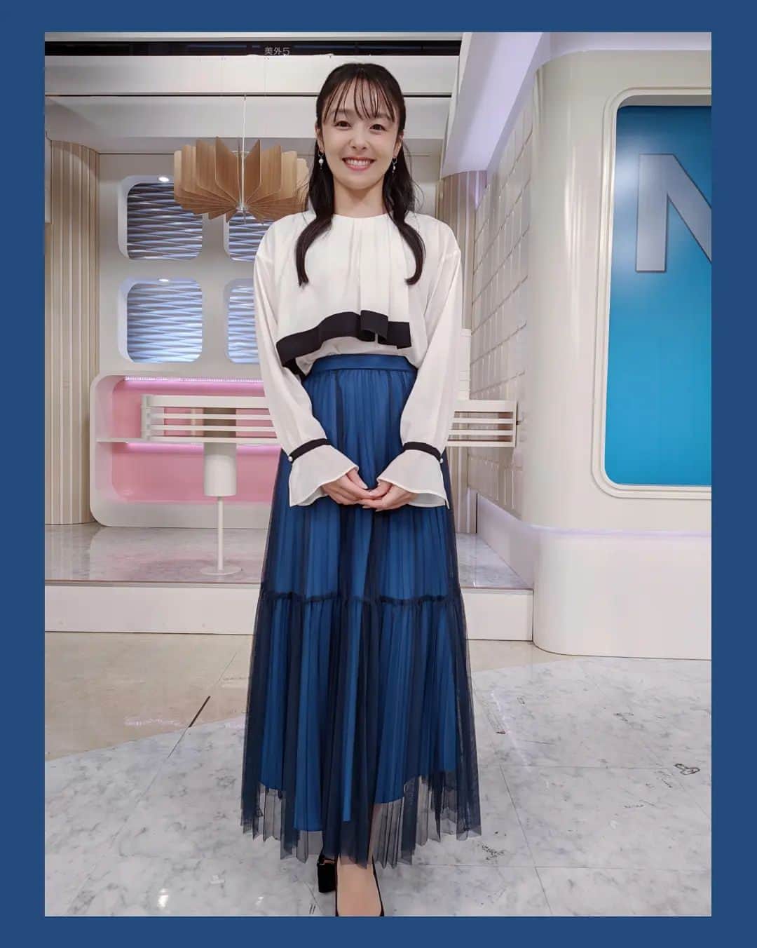 米澤かおりさんのインスタグラム写真 - (米澤かおりInstagram)「. おはよんの衣装タグ付けしています👗  夏休み明けの一週間、 生活リズムを戻すのに ちょっぴり時間がかかりました🥺 もう、元気満タンです⛽ 来週もよろしくお願いします😊」10月20日 19時40分 - kaoriina67