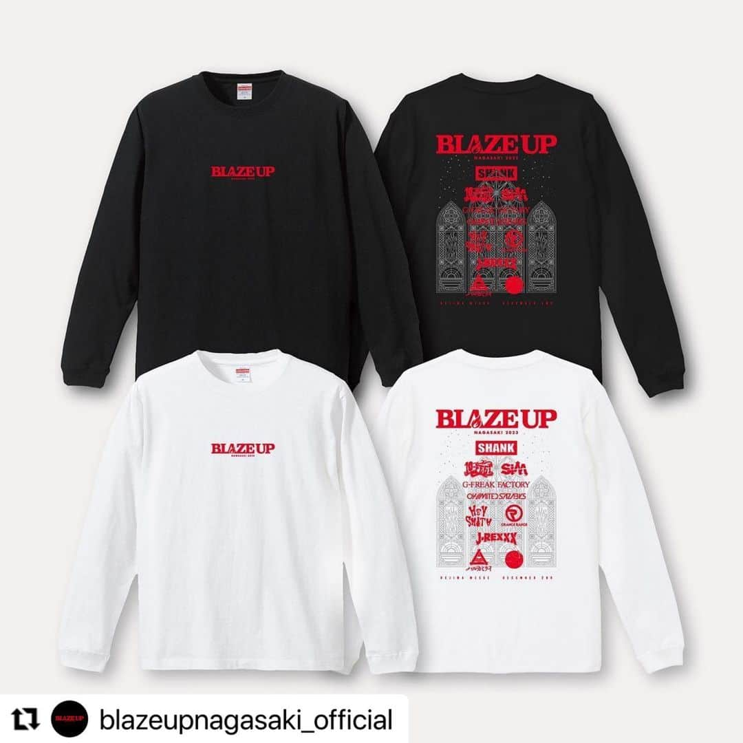 SHANKさんのインスタグラム写真 - (SHANKInstagram)「#Repost @blazeupnagasaki_official  ・・・ 【GOODS】  "BLAZE UP NAGASAKI 2023" オフィシャルグッズ事前通販開始！  受注期間：10/20(金)20:00〜11/12(日)23:59 販売サイト：baitfish-workshop.net  ※11/24(金)頃 発送予定  #BUN23」10月20日 20時16分 - shank095jpn