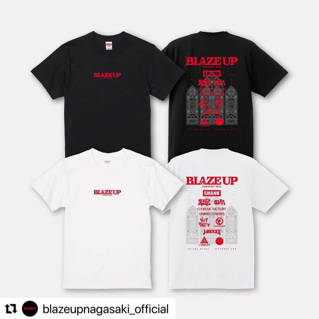 SHANKさんのインスタグラム写真 - (SHANKInstagram)「#Repost @blazeupnagasaki_official  ・・・ 【GOODS】  "BLAZE UP NAGASAKI 2023" オフィシャルグッズ事前通販開始！  受注期間：10/20(金)20:00〜11/12(日)23:59 販売サイト：baitfish-workshop.net  ※11/24(金)頃 発送予定  #BUN23」10月20日 20時16分 - shank095jpn