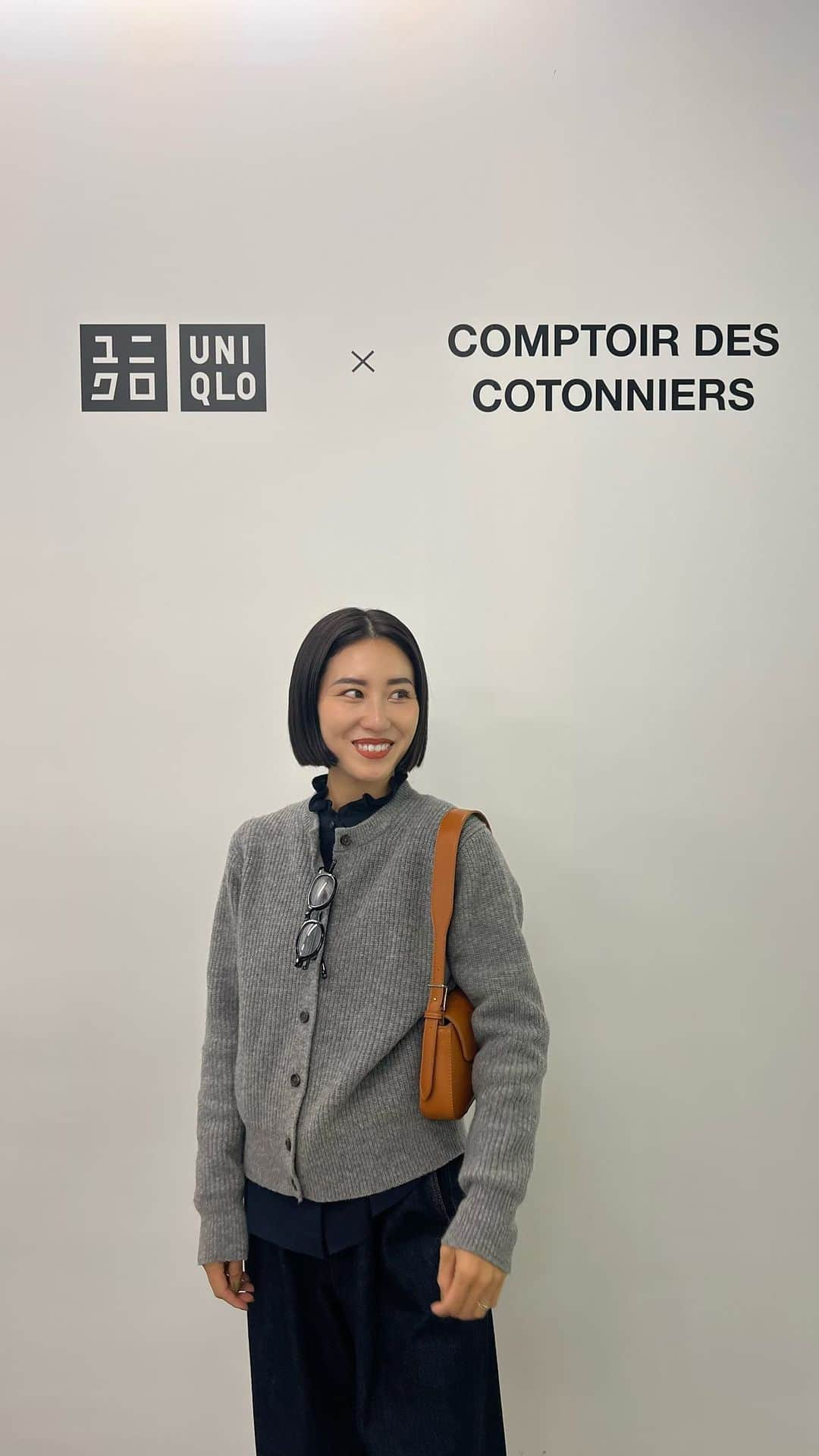 Ayaのインスタグラム：「@uniqlo_jp  ✖︎ @comptoirdescotonniers  秋冬コレクション🧶🍂 今日発売開始された商品も ほんまに可愛すぎた🥹🤍  ニットもコートも質が良すぎるっ！！ どれにしようか悩む🤔💭  #ユニクロ#uniqloコーデ#uniqlo#2023秋冬コレクション#展示会#ユニクロコーデ#推しユニクロ#今日発売#コラボ商品#大人カジュアル#コントワーデコトニエ #PR」