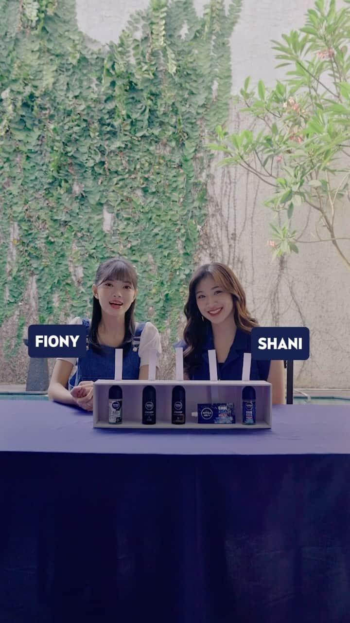 シャニ・インディラ・ナティオのインスタグラム：「Akhirnya setelah sniffing test ini, kita bisa kasih rekomendasi deodoran yang bisa bantu #RealMen buat #MerdekadariBauBadan! Ada NIVEA MEN Deo Deep yang jadi pilihan Fiony & NIVEA MEN Deo Deep Espresso yang jadi pilihan Shani! Wangi segar berkarakter, hint espresso, & perlindungan 48 jamnya siap bantu kamu jalanin hari dengan lebih maksimal! Dapatkan sekarang di Alfamart & Indomaret terdekat, ya!😆」