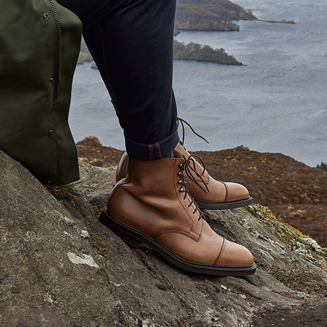 クロケット&ジョーンズのインスタグラム：「NOW LIVE - Coniston, one of our longest serving and best loved boots, this robust higher-leg derby boot remains one of our all-time bestsellers. Made from our tough and comfortable sand hurricane hide with dainite rubber soles.  . #crockettandjones #madetobeworn #aw23」