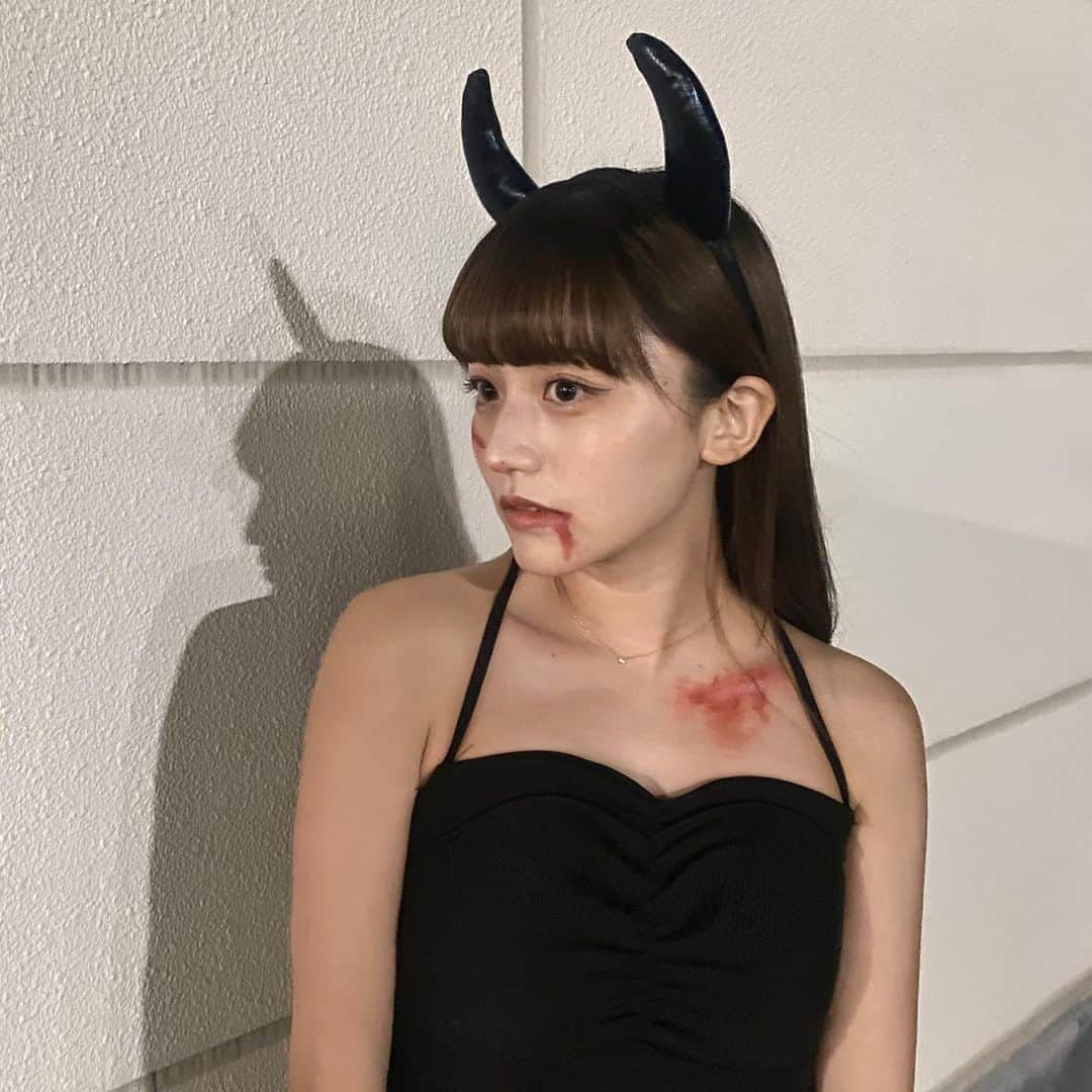 蓼沼優衣さんのインスタグラム写真 - (蓼沼優衣Instagram)「先取りハロウィンしてきた🕸😈💫   #ハロウィン  #ハロウィンコスプレ  #悪魔コスプレ  #halloween  #ハロウィンメイク」10月20日 21時16分 - tadeyui