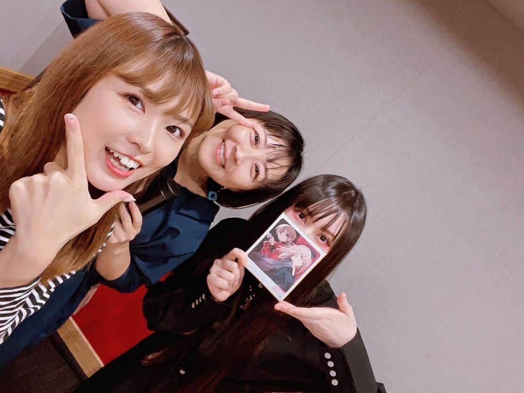 生天目仁美 のインスタグラム：「ガールズ&パンツァーRADIO 10th anniversary 大洗女子学園　校内放送 が配信されてます〜  喜多村英梨ちゃんと一緒に ゲストで行ってきましたよ。  楽しかったわ〜！ 一瞬だったわ。  最終章第4話のネタバレ満載なので まだ観てない方は気をつけておくれ😆  4D上演楽しみじゃ。 舞台挨拶にいくよ。 よろしく。  写真は 渕上舞ちゃんとキタエリじゃ。  #ガルパンラジオ  #garupan」