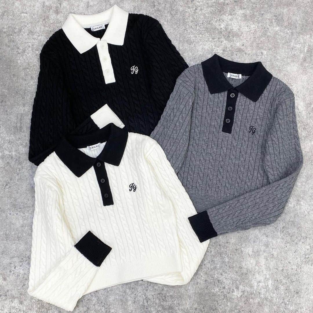 INGNI STOREさんのインスタグラム写真 - (INGNI STOREInstagram)「【 pre order item♡】 ⁡ ⁡ ⁡ ingnistore,zozotownにて先行予約受付中‼︎ (11月上旬発送予定) ⁡ ⁡ ■ケーブル胸刺繍配色ポロニット #1234-900271 ¥3,630 (tax in) ※現在ingnistoreでは¥3,267 (tax in) 3カラー ⁡ ⁡ ⁡ 大人気のケーブルポロニットが さらに可愛くなって新登場🫶🏻 ⁡ 配色のデザインがアクセントになって 存在感のある1枚に◎ ⁡ プリーツスカパンやデニムパンツと合わせると トレンドの韓国っぽコーデも叶います🪄 ⁡ ⁡  ┈┈┈┈┈┈┈┈┈┈┈┈┈┈┈┈┈ ┈┈┈┈┈┈ ⁡ ⁡ 〈INGNIコーデを大募集♡〉 @ingnistoreと#ingniコーデ のタグをつけて投稿していただいた方の中から、随時公式アカウントにてご紹介させていただきます‼︎ ⁡ ⁡ #INGN I#ingni #fashion #2023 #aw #오오티디 #패션#穿配不重样#秋コーデ #冬コーデ #デートコーデ #ファッション #トレンドコーデ #韓国コーデ #甘めカジュアル #カジュアルコーデ #大人カジュアル ⁡」10月20日 21時40分 - ingnistore