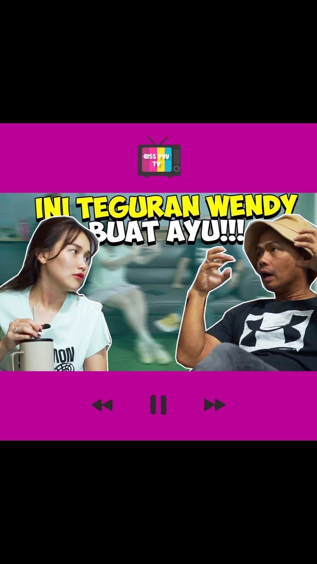 アユ・ティンティンのインスタグラム：「Ditanya mending jadi Penyanyi atau Pelawak, apa ya jawaban @wendicagur buat @ayutingting92 ? 🫣  Penasaran??? 🤭  Langsung aja nonton video terbaru Qissyou TV sekarang! 🤩  Karna di Video kali ini @wendicagur bakalan blak-blakan komentarin @ayutingting92 soal karirnya. Hemmm bikin penasaran aja nih pak Wendi 😜  Langsung meluncur ke channel youtube Qissyou TV ya guys. Mmuach 😘」