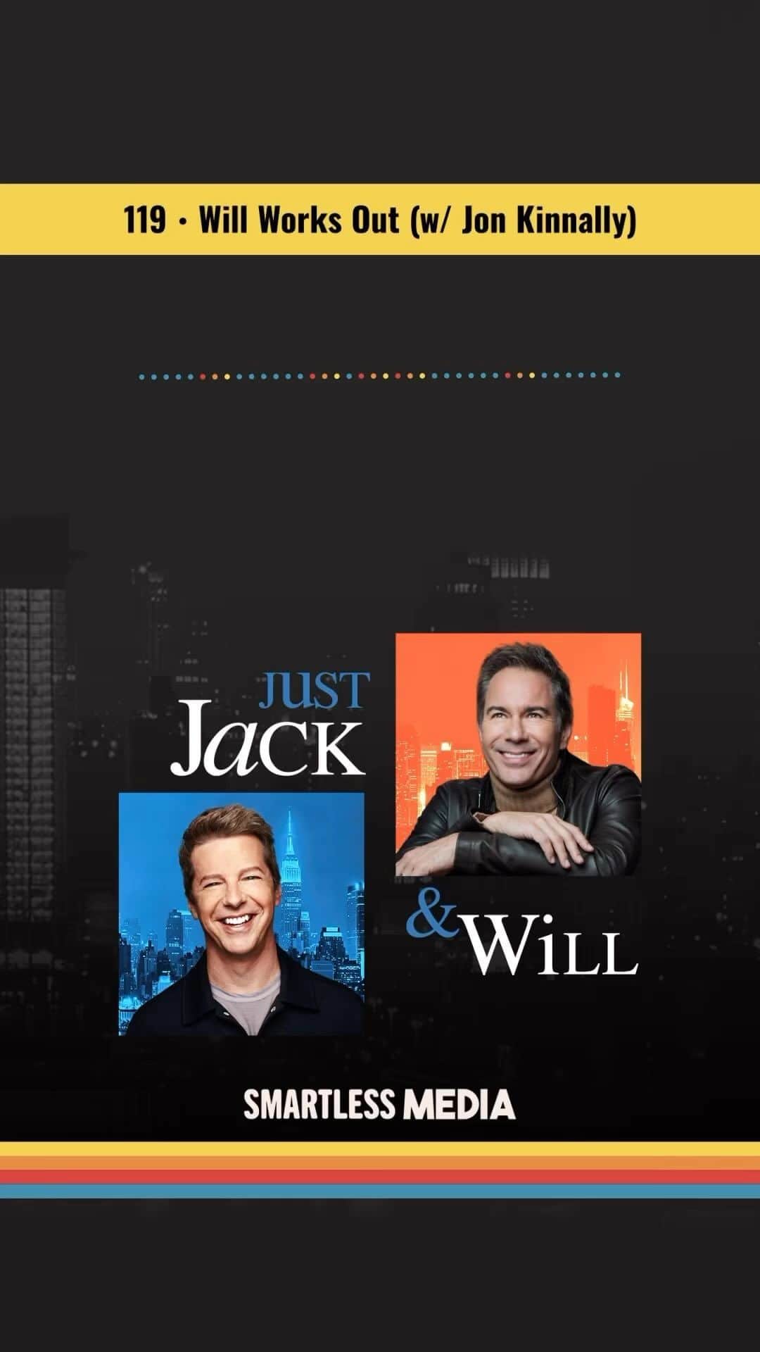 ショーン・ヘイズのインスタグラム：「We’re screaming as loud as we can! It’s an all-new “Just Jack & Will”. Eric McCormack and I welcome writer Jon Kinnally.    To LISTEN, Click LINK IN BIO.  #SmartLessMedia #JustJackAndWill #SeanHayes #EricMcCormack #JonKinnally #WillAndGrace #WonderyMedia #AmazonMusic」