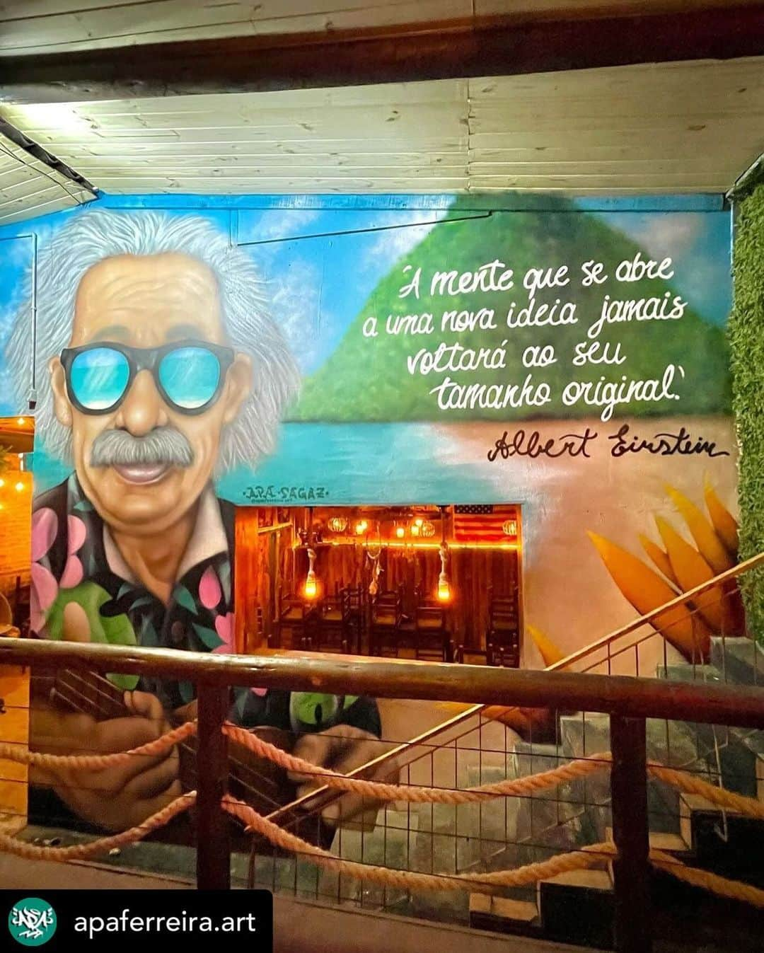 アルベルト・アインシュタインのインスタグラム：「Fan art Friday! Tag @alberteinstein and your art may be chosen next week. Posted @withregram • @apaferreira.art @paiolpub」