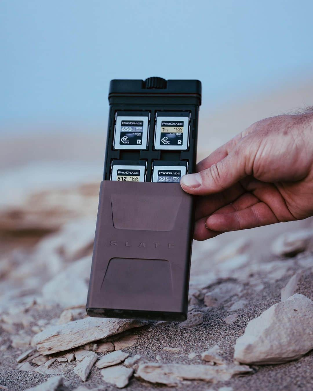 PolarProのインスタグラム：「With a silicone gasket seal, thermoplastic elastomer storage tray, and aluminum enclosure, the Slate II is your SD card’s personal security guard.」