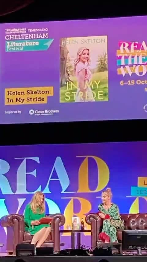 ヘレン・スケルトンのインスタグラム：「Thank you so much for all your lovely messages about all things In My Stride. I have a couple more book events … one this weekend (link in stories) and one at Kendal then Cannon Hall in the coming weeks. ❤️❤️📖📙 #books #reading #autobiography #lessons #adventure」