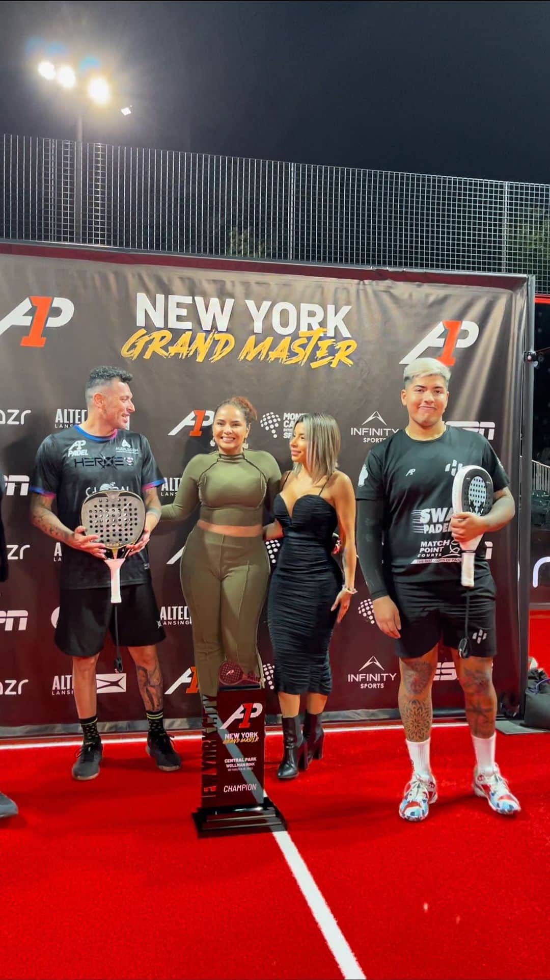ジェセニア・バイスのインスタグラム：「Once upon a time, a lil girl of immigrant parents, raised in Newark, NJ ; who was bullied for being “different”, grew to do some pretty awesome things in life.  This was one of them : I had the honor to award the founders & this years winners of @a1padelusa in NY!   Thank you @a1padelusa x @espn & all the sponsors for a fun & memorable night. My parents couldn’t stop smiling   #sports #a1padel #espn #girlswholovesports #sports #nyc」