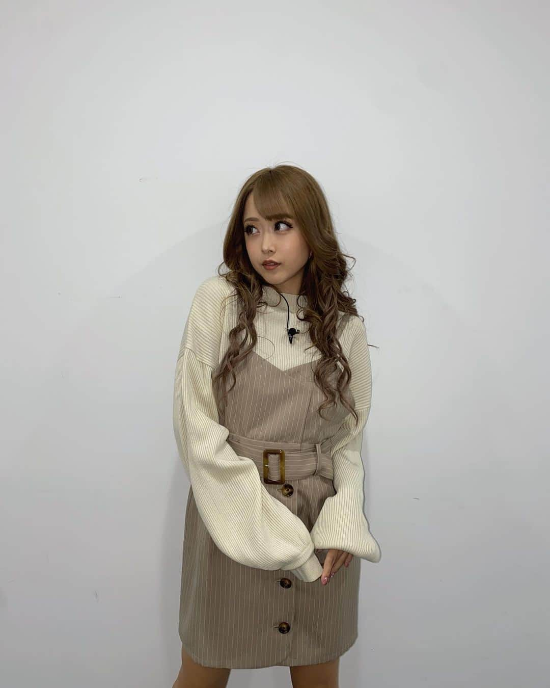 大木美里亜（みりちゃむ）のインスタグラム：「たまには甘めな服装も🤎」