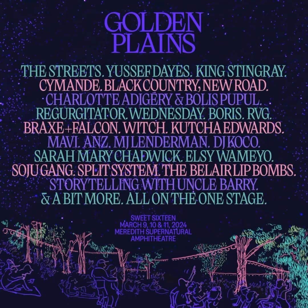 BORISのインスタグラム：「Boris New show announced. Golden Plains Fest in Australia 2024  @goldenplainsfestival」