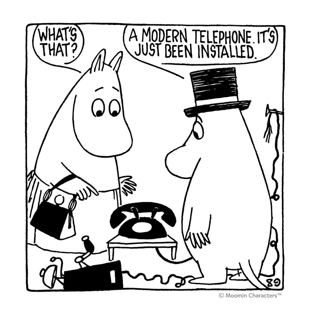 ムーミンのインスタグラム：「The audacity to question the authenticity of one's tail 🤭📞  #MoominComics #moomin #moominofficial」