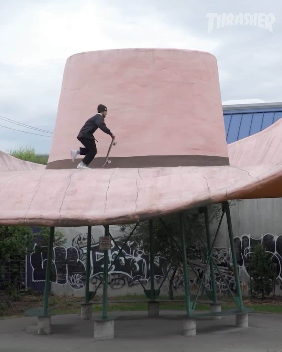 スラッシャーのインスタグラム：「🎱 @8ballr is a skateboarding treasure 💎 His part in @santacruzskateboards “F#%K EM” video is playing on our YouTube channel 📺」