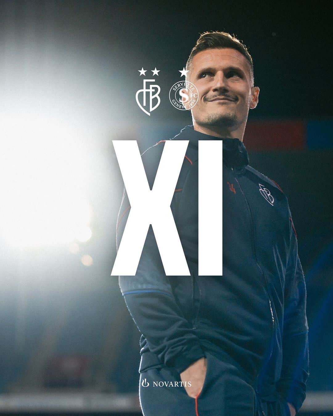 FCバーゼルのインスタグラム：「🔴🔵 Unseri Start-1️⃣1️⃣ gege Gänf  Abwesend:  Hunziker (verletzt) López (verletzt) Lang (krank) Vogel (U21) Onyegbule (U21) Adjetey (U21) Kayombo (U21) Zé (U21) De Mol (ohne Aufgebot) Kade (ohne Aufgebot)  #FCBasel1893 #AlliZämme」