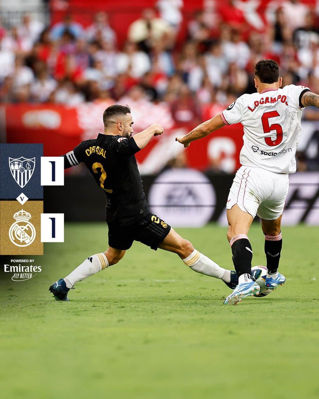 レアル・マドリードさんのインスタグラム写真 - (レアル・マドリードInstagram)「Sevilla 1-1 Real Madrid ⚽ 74' Alaba (o.g.) ⚽ 78' @Dani.Carvajal.2 #SevillaFCRealMadrid | #Emirates」10月22日 3時34分 - realmadrid