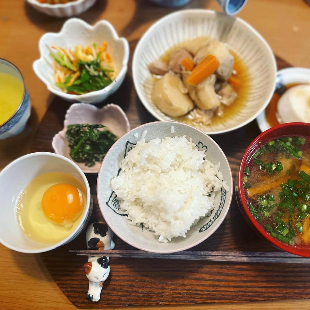 星那美月さんのインスタグラム写真 - (星那美月Instagram)「今日は、  ☑️里芋と鶏肉の煮物 ☑️ソムタム ☑️ジーマミ豆腐 ☑️鶏の野菜のおすまし ☑️ほうれん草の胡麻和え  作りました🍚  #dinner #おうちごはん」10月21日 20時11分 - mitsukihoshina