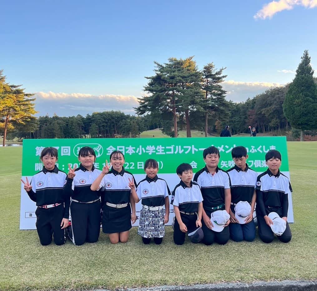 のインスタグラム：「第17回 JLPGA全日本小学生ゴルフトーナメントinふくしま  中部代表メンバーがファイブスターで闘います！ 優勝目指して頑張ってください✊⛳️」